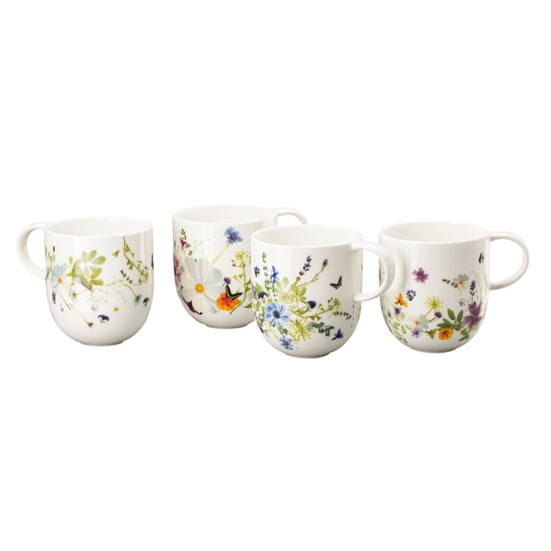 Set 4 mugs w. handle