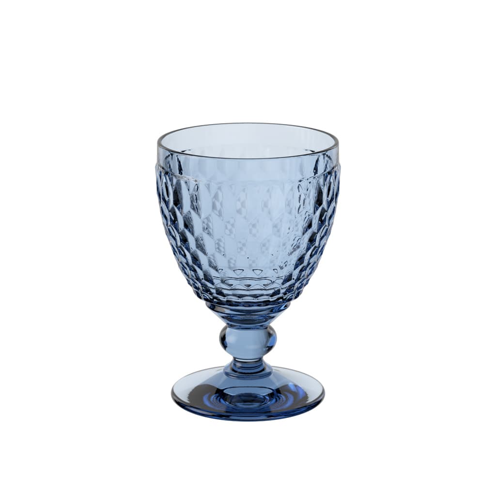 Red wine glass blue