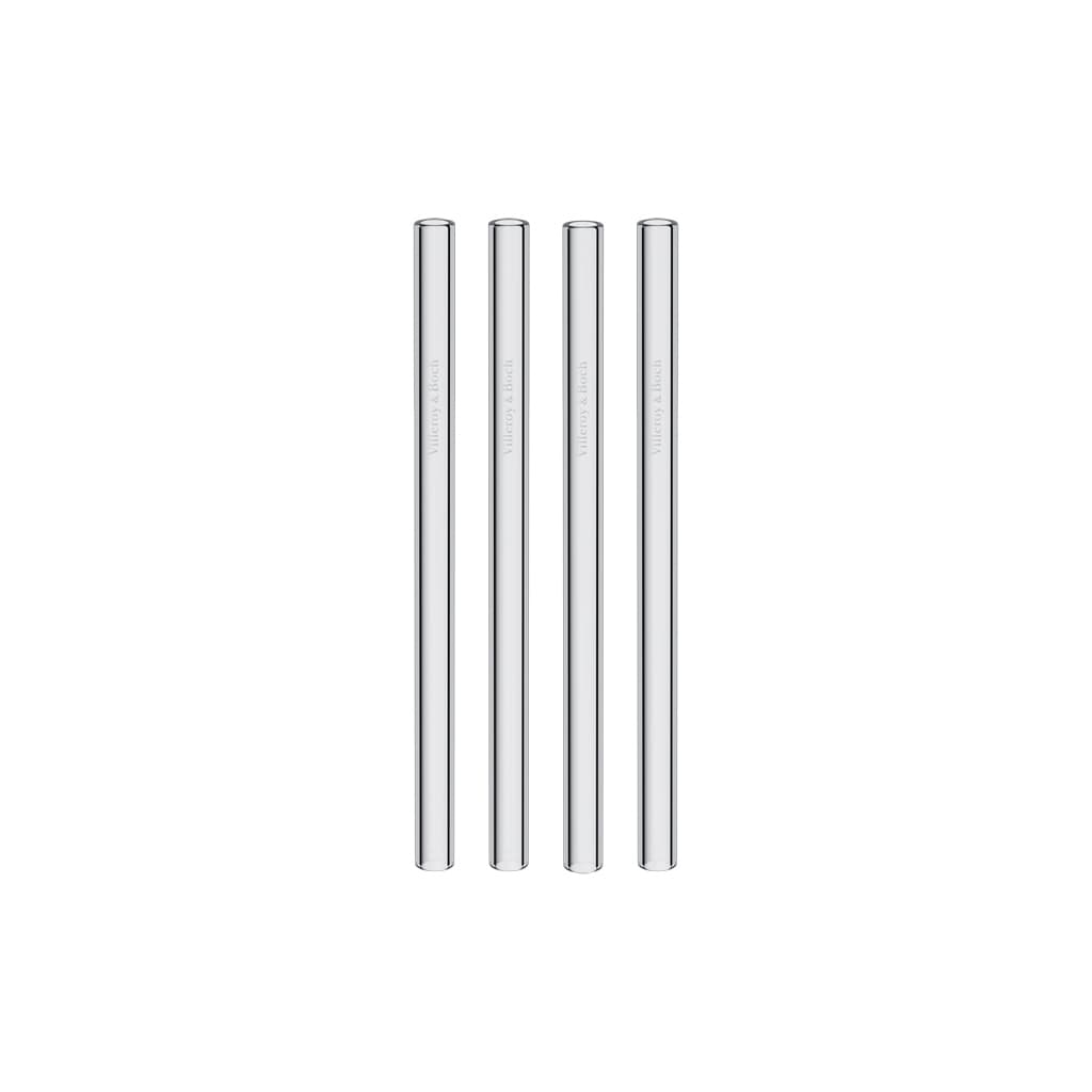 Glass straw short, 4-piece